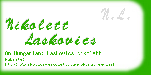 nikolett laskovics business card